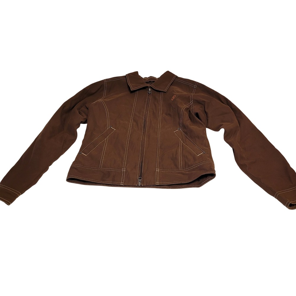 Ariat Jacket Womens Small (S/P) Brown Full Zip Western Equestrian Paisley Lining